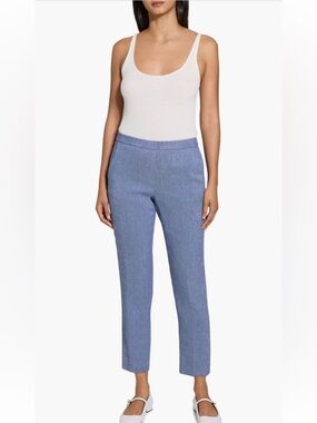NWOT Theory Treeca Linen Blend Pull-On Crop Pants, Size 4